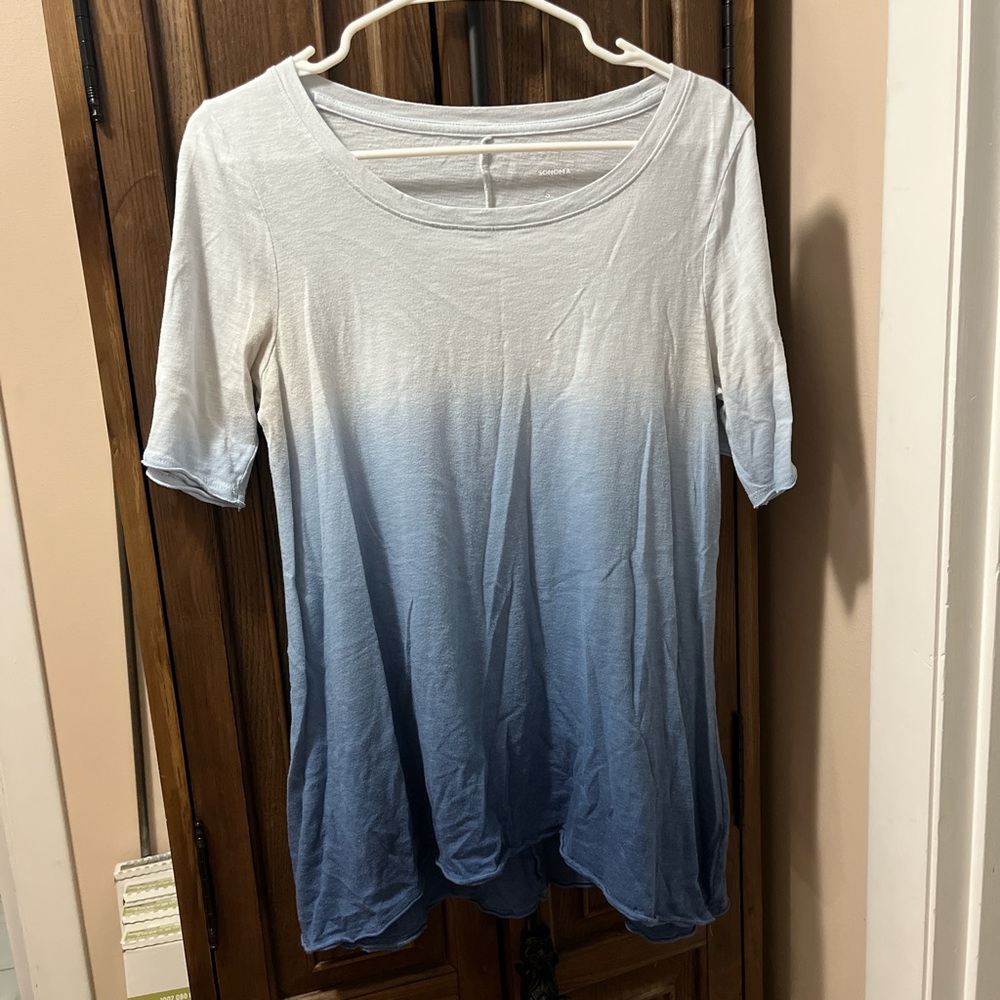 Sonoma Multicolored 3/4 Sleeve Tunic Top